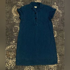 J Crew pinstripe jean dress
